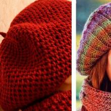 Simple knitting.  Master Class.  How to knit a beautiful women's beret for autumn, spring, summer?  Berets with openwork knitting needles, with leaves, fans, Pumpkin, Gerda, Nako (Nako), English elastic, mohair, braids: patterns and description Knitting berets with knitting patterns